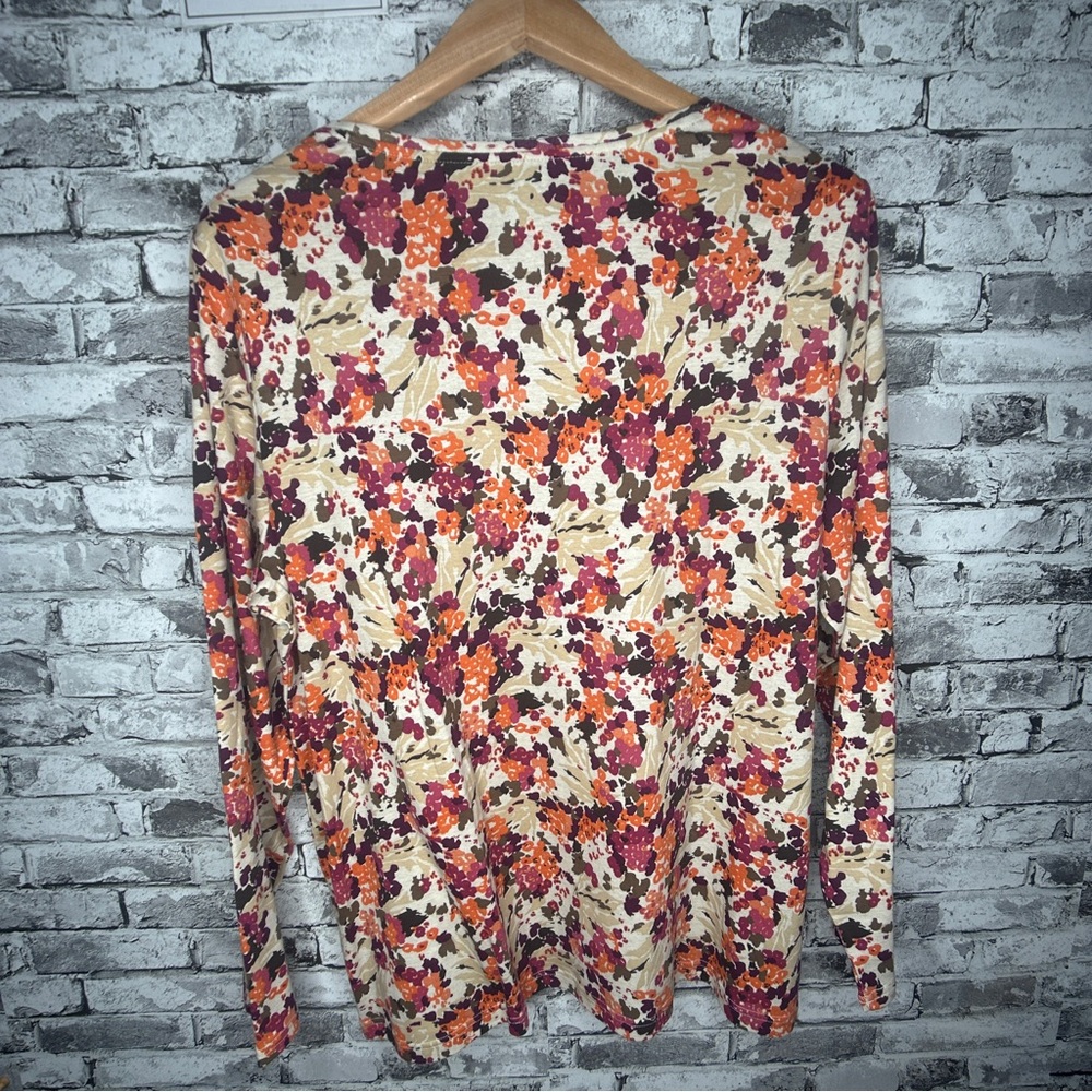 EUC Croft & Barrow Multicolor Floral Blouse Size 1X - Picture 7 of 16